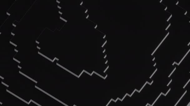Abstraktní Malá Kostka Kostky Náhodné Geometrické Pozadí Design Abstraktní Čtvercový — Stock video
