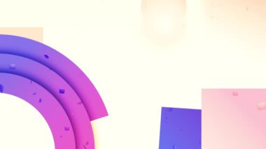 Geometrik şekilli ekran koruyucu. Hareket. Güzel renkli figürler kompozisyonda hareket eder. Geometrik şekilli giriş ve giriş için ekran koruyucu.