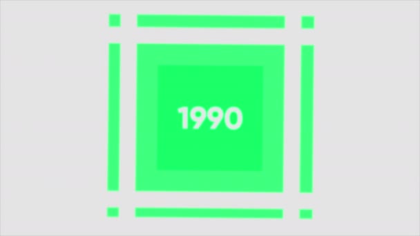 Animation Mit Datum Aus Den 90Er Jahren Bewegung Hintergrundanimation Mit — Stockvideo