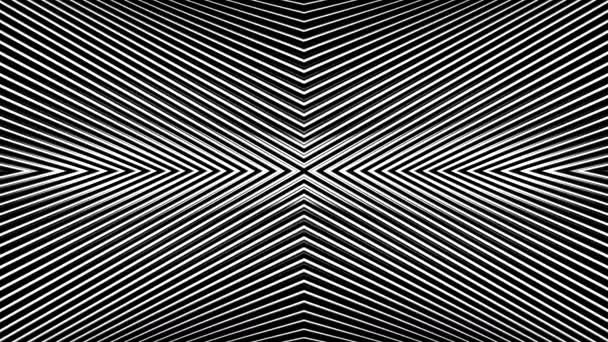 Hypnotic Mirror Pattern Stripes Motion Striped Mirror Background Connects Center — Stock Video