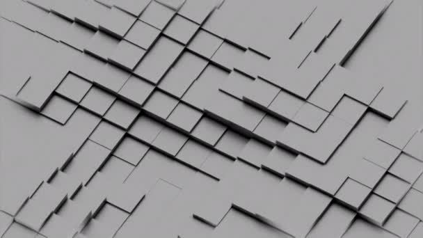 Povrch Čtverců Pohybuje Vlnách Design Nad Povrchem Pohybují Čtverce Povrch — Stock video