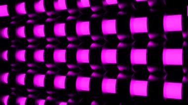 Tüplerde hareket eden neon şeritler. Tasarım. Neon sıvısı borularda şeritler halinde hareket eder. Fütürist tarzda hareket eden neon sıvısı olan üç boyutlu tüp. Geleceksel canlandırma.