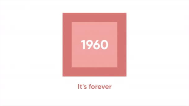 Ρετρό Μοτίβο Της Δεκαετίας Του Εξήντα Φορές Κίνηση 1960 Αυτή — Αρχείο Βίντεο