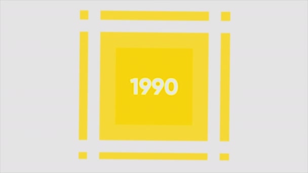 Animation Mit Datum Aus Den 90Er Jahren Bewegung Hintergrundanimation Mit — Stockvideo