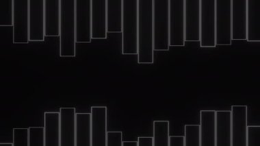 Siyah arka plan. Tasarım. Animasyondaki grafikler farklı yönlerde. Yüksek kalite 4k görüntü