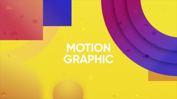 挿入のための背景の多彩な形 ムーブメント カラーバックグラウンドで数字を移動するスタイリッシュなアニメーション ビデオコンテンツへのイントロまたは挿入のためのアニメーション モーショングラフィック — ストック動画