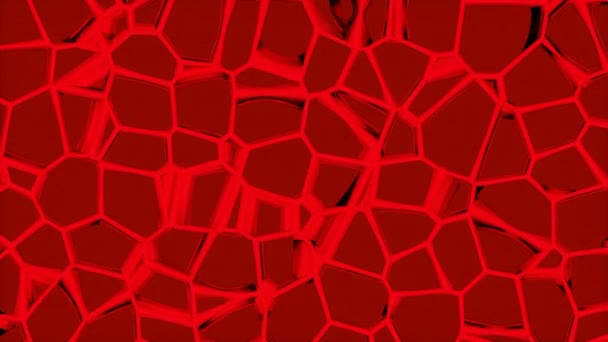 Красный Фон Design Яркий Орнамент Мелких Темных Частиц Которые Взрываются — стоковое видео