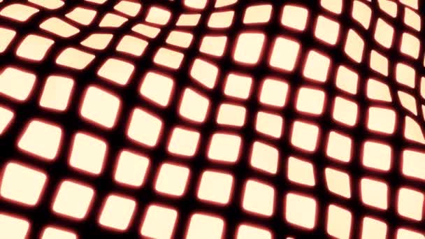 Pinkfarbene Kleine Quadrate Design Ein Schwarzer Hintergrund Mit Kreisförmigen Quadraten — Stockvideo