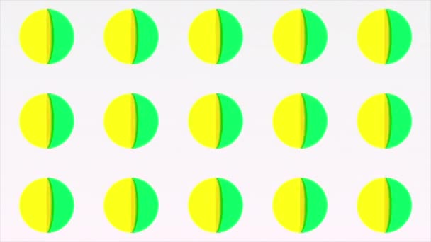 Arrière Plan Blanc Motion Cercles Multicolores Lumineux Changeant Dans Différentes — Video