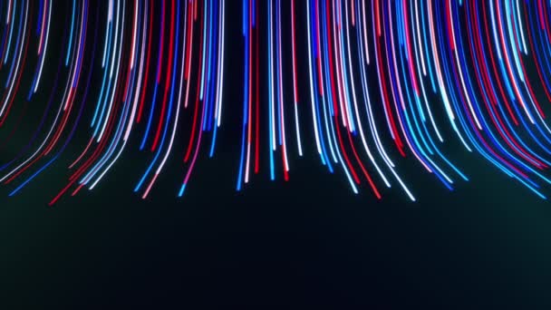 Colorido Abstrato Caindo Faixas Luz Como Cachoeira Moção Movendo Linhas — Vídeo de Stock
