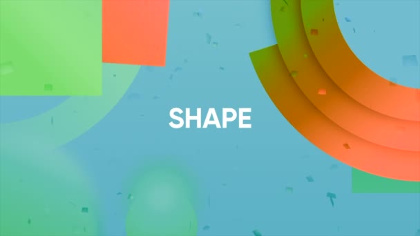 Pembe Mavi Arka Plan Hareket Yazı Şekli Farklı Geometrik Boyutlu — Stok video