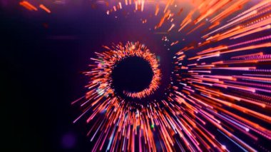 Mor arka plan. Hareket. Parlak fenerler animasyonda dönen desenler yaratıyor. Yüksek kalite 4k görüntü