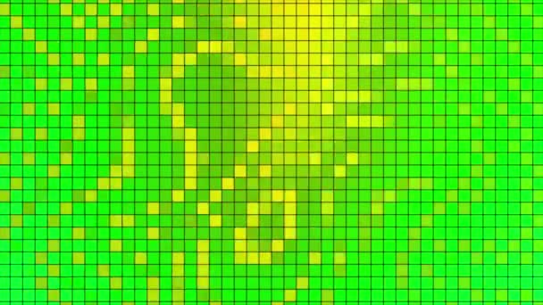 Красный Зеленый Motion Small Разноцветные Квадраты Анимации Которые Мерцают Блестящими — стоковое видео