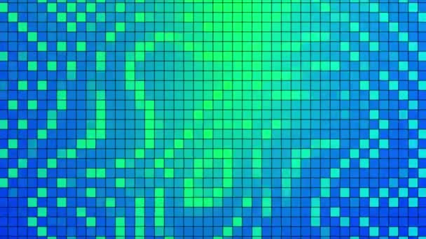 Renkli Bir Ekranın Hatalı Efektli Soyut Piksellenmiş Arka Planı Hareket — Stok video