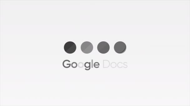 Ряд Точек Меняет Цвет Движение Анимация Google Dog Минималистическая Анимация — стоковое видео