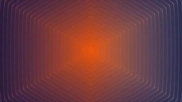 Fond Orange Vif Motion Large Cercles Lumineux Dans Animation Chatoyant — Video