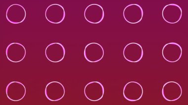 Çizgilerin akışıyla titreşen daire. Hareket. Halkalar ve çizgiler ile animasyon. Satırlardan enerji akışı olan satırlarda halka titreşimleri.