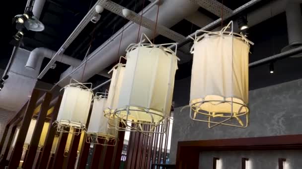 Stilvolle Lampen Café Interieur Hdr Interieur Modernem Café Mit Loft — Stockvideo
