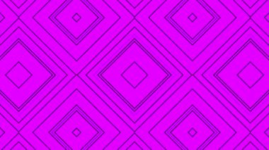 Pembe arka plan. Tasarım. Animasyondaki farklı boyutlardaki kareler koleidoskop etkisi yaratacak şekilde daraltılıyor. Yüksek kalite 4k görüntü