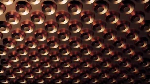 Négyzet Alakú Kerek Izzók Design Orange Lámpák Világítanak Majd Elhalványulnak — Stock videók