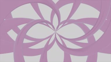 Pembe arka plan. Tasarım. Animasyondaki parlak büyük çiçek yaprakları farklı yönlere dönerler. Yüksek kalite 4k görüntü