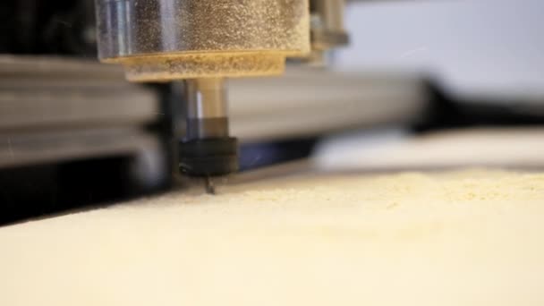 Lavorare Sodo Media Una Macchina Cnc Con Speciali Seghe Bacchetta — Video Stock