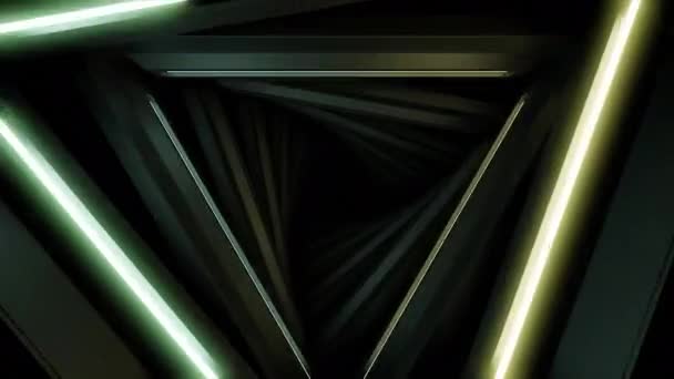 大的灰色三角形 在动画中创建门户和深入移动的厚重三角形 — 图库视频影像