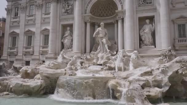 Italien Rom Juli 2022 Vacker Arkitektonisk Fontän Med Skulpturer Börja — Stockvideo