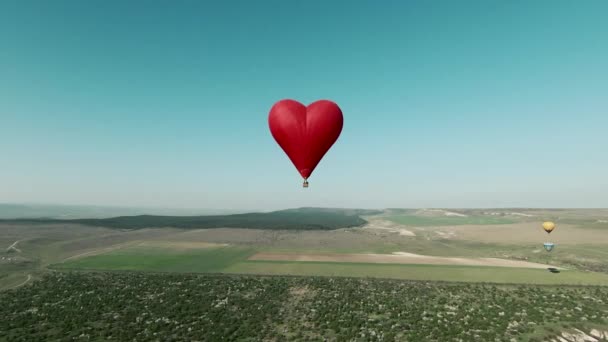 Widok Zielone Góry Postrzelony Drone Widok Pięknych Jasnych Pól Gdzie — Wideo stockowe