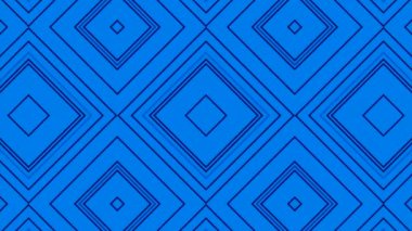 Hareket eden eşkenar dörtgenlerle soyut kaleydoskopik arkaplan. Tasarım. Genişleyen ve daralan karelerin deseni