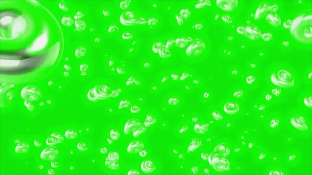 Green Red Background Motion Bright Big Dense Bubbles Abstraction Fly — Stock Video