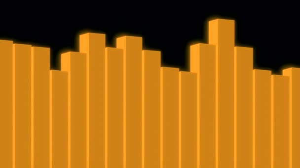 Ecualizador Altavoz Diseño Columnas Coloridas Líneas Mueven Ritmo Música Ecualizador — Vídeos de Stock