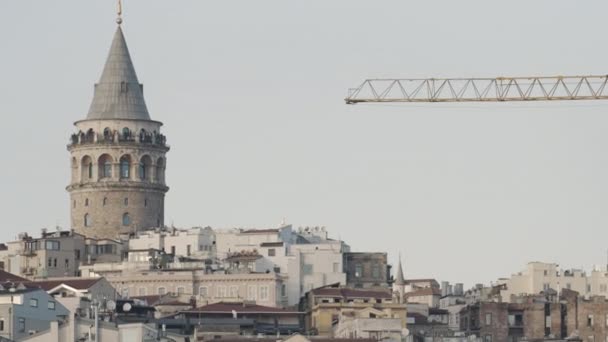 Törökország Isztambul 2022 Július Gyönyörű Régi Torony Régi Város Felett — Stock videók