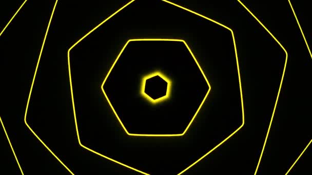 Des Hexagones Hypnotiques Apparaissent Motion Hexagones Géométriques Apparaissent Vagues Sur — Video