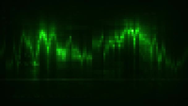 Fondo Negro Gráficos Verdes Que Suben Bajan Diferentes Direcciones Animación — Vídeos de Stock