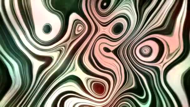 Hypnotic Liquid Pattern Flashing Motion Beautiful Background Moving Oval Lines — Stock Video