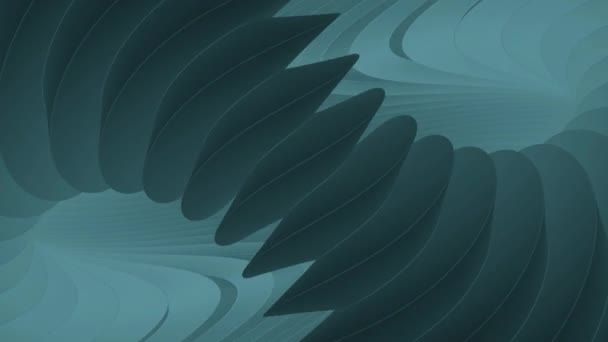 Αφηρημένη Οπτική Ψευδαίσθηση Περιστρεφόμενες Λεπίδες Σχέδιο Μπλε Κινούμενα Σχήματα Φόντο — Αρχείο Βίντεο
