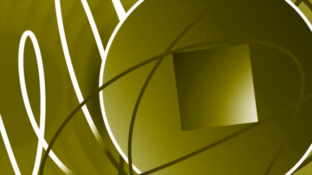 Жовта Зелена Фігури Геометричному Візерунку Рух Рухи Простих Форм Біло — стокове відео