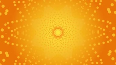 Noktaların olduğu basit bir tünel. Hareket. Noktalı ve tünel efektli basit ışık deseni. Noktalardan ve çiçek desenlerinden oluşan bir tünel dönüyor..