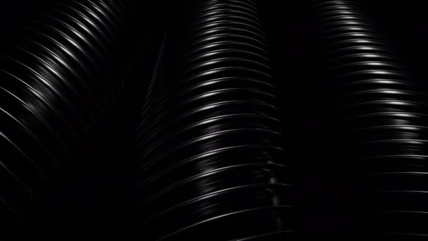 Fondo Con Tubos Anillos Móviles Diseño Anillos Tubo Espacio Oscuro — Vídeo de stock