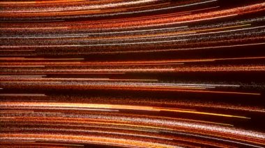 Turuncu ve mor arka plan. Hareket. Animasyondaki ışıkla birlikte görünen parlak beyaz yatay çizgiler. Yüksek kalite 4k görüntü