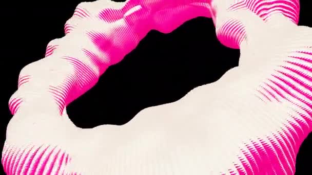 Een Roze Ring Die Vervaagt Een Heldere Blob Animatie Gemaakt — Stockvideo