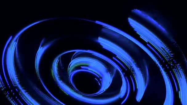 Синяя Красная Воронка Дизайн Яркие Светящиеся Туннели Фон Сделанный Компьютерной — стоковое видео