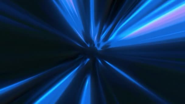 Abstract Spinning Blue Pink Rays One Point Screen Center Motion — Stock Video