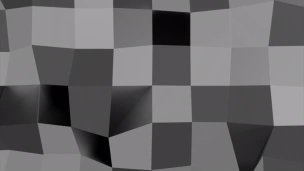 Abstraktní Monochromatická Stěna Čtverců Design Černobílé Řady Spojených Čtverců — Stock video