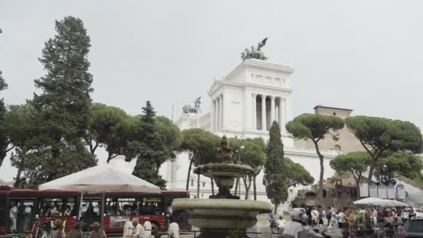 Italien Rom Juli 2022 Palace Torget European City Börja Upptagen — Stockvideo