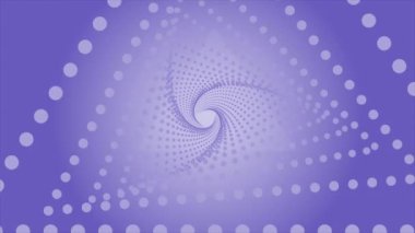 Noktalardan oluşan üçlü spiral bir tünel. Hareket. Üçgen spiralden yapılmış basit bir tünel. Üçgenli spiral tüneldeki noktalar. Görsel hipnotik etki.