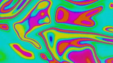 Renkli asit lekeli soyut psikedelik arka plan. Tasarım. Çok renkli dönüşüm şekilleri taşınıyor