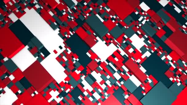 Fond Formes Cubiques Abstraites Motion Fond Technologique Pixels Cubes Approximations — Video