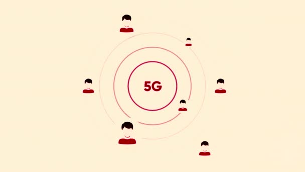 Conceito Digital Rede Moção Rede Internet Alta Velocidade Sinal Comunicação — Vídeo de Stock
